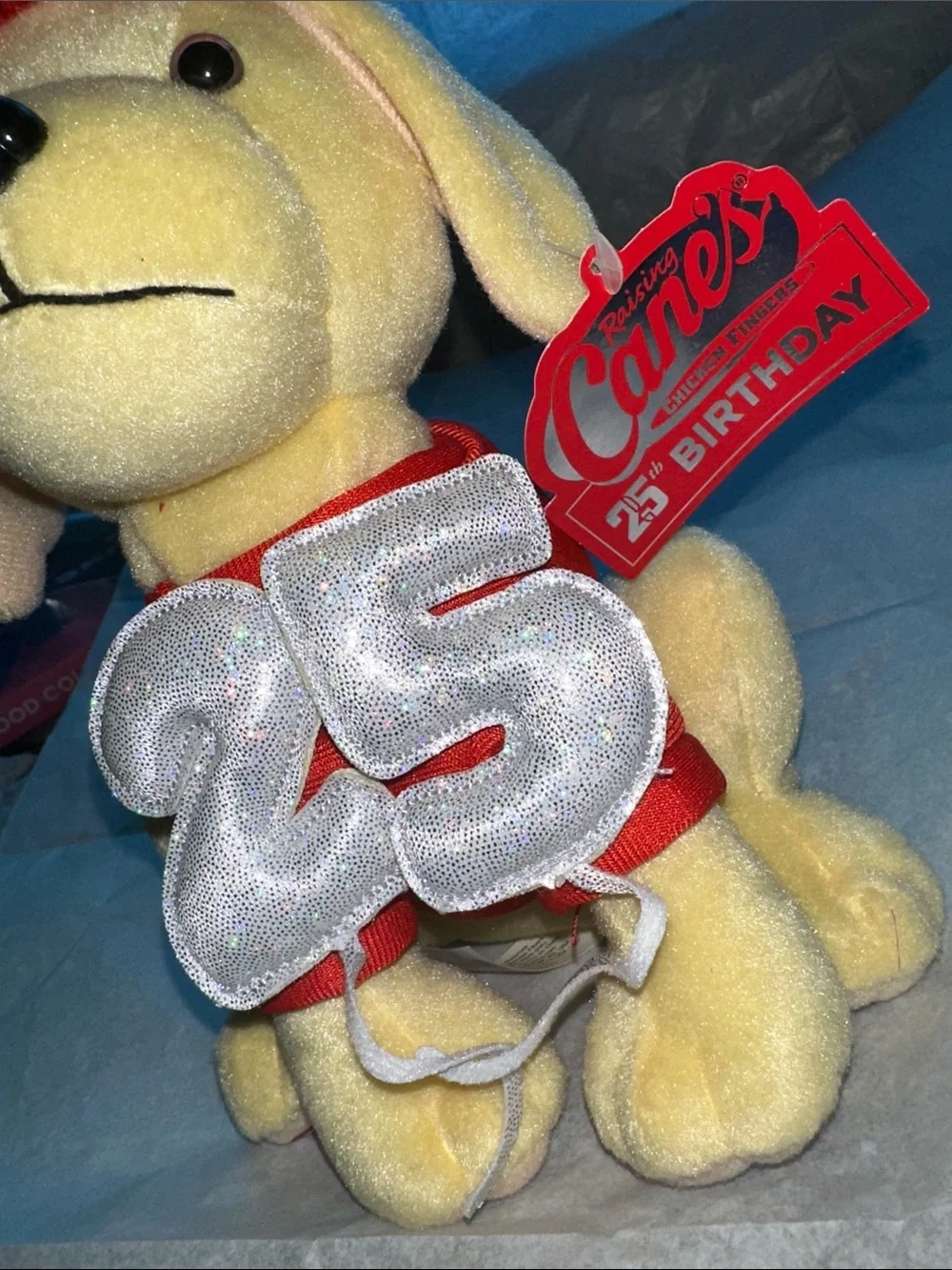 New Official raising canes 25th anniversary plush puppy
